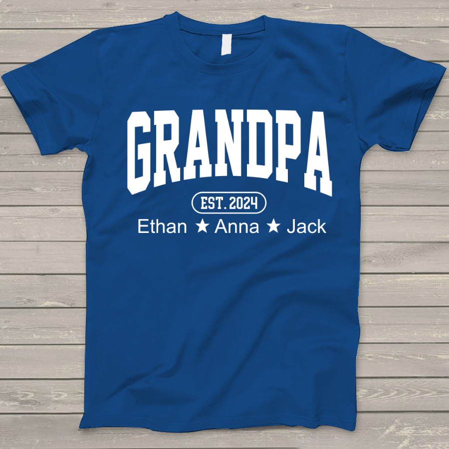 Personalized Dad Grandpa And Grandkids Father's Day Gift Shirt
