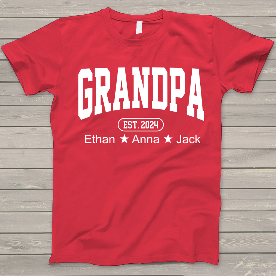 Personalized Dad Grandpa And Grandkids Father's Day Gift Shirt