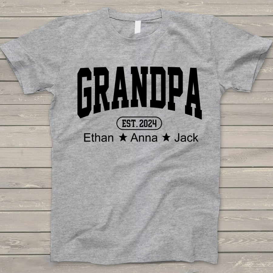 Personalized Dad Grandpa And Grandkids Father's Day Gift Shirt