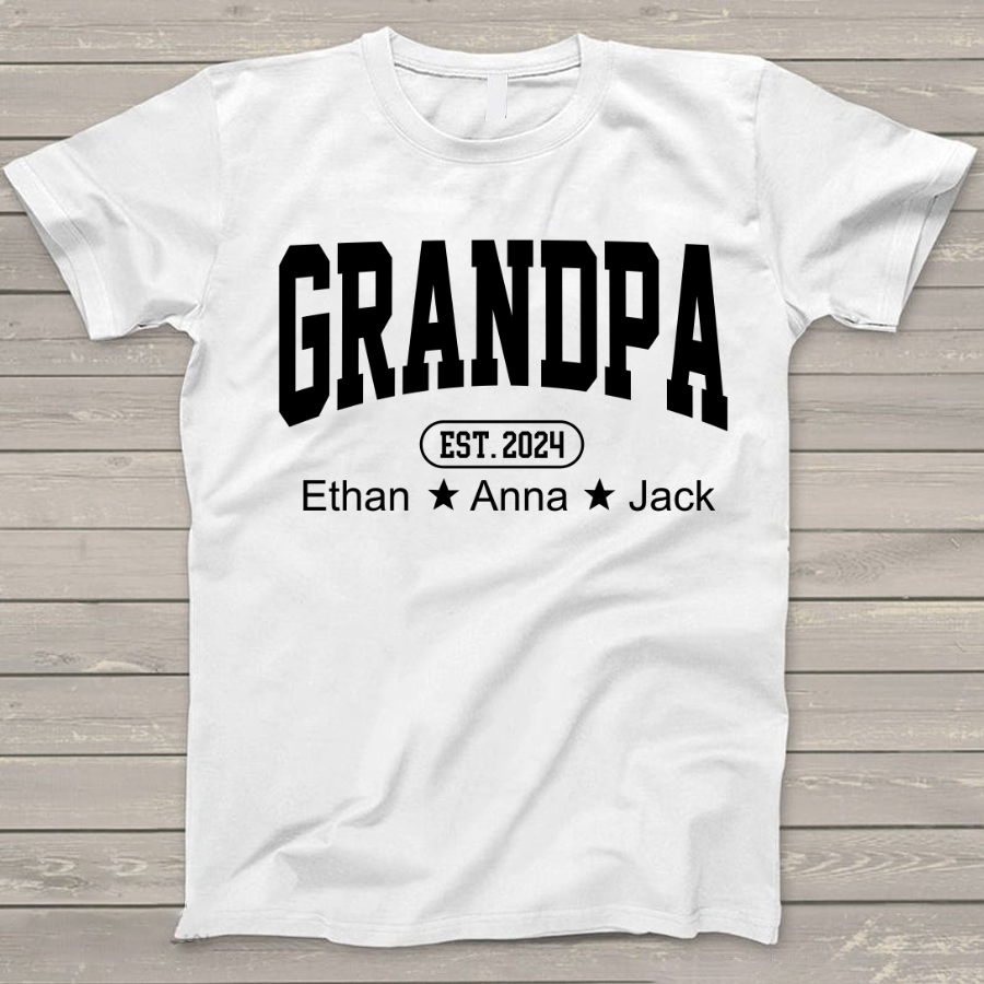 Personalized Dad Grandpa And Grandkids Father's Day Gift Shirt