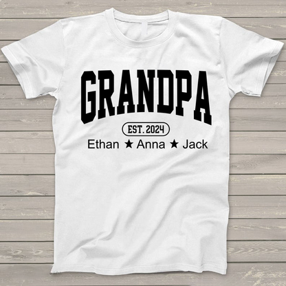 Personalized Dad Grandpa And Grandkids Father's Day Gift Shirt