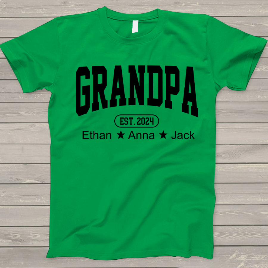 Personalized Dad Grandpa And Grandkids Father's Day Gift Shirt
