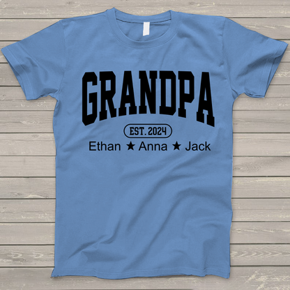 Personalized Dad Grandpa And Grandkids Father's Day Gift Shirt