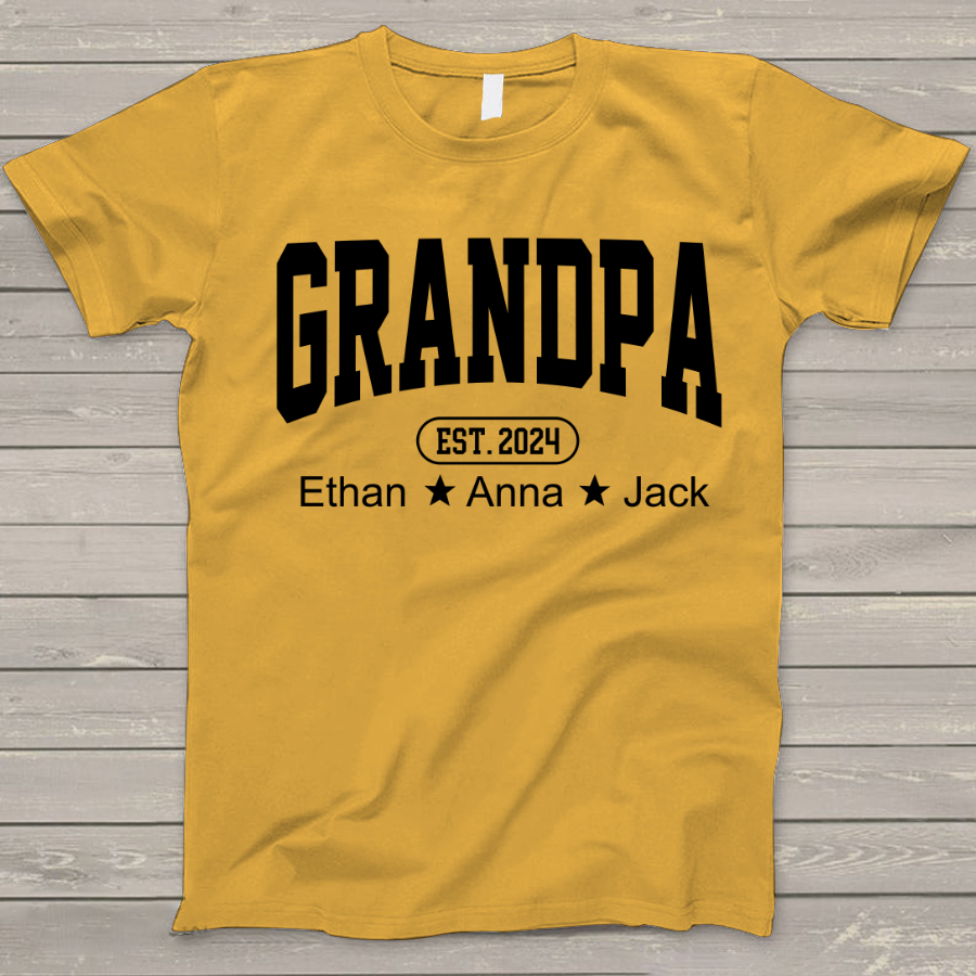 Personalized Dad Grandpa And Grandkids Father's Day Gift Shirt