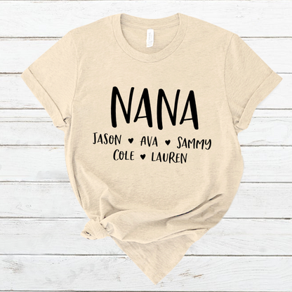 Personalized Nana Shirt, Mother's Day Gifts For Grandma