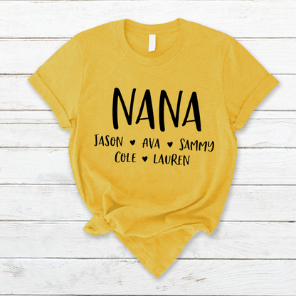 Personalized Nana Shirt, Mother's Day Gifts For Grandma