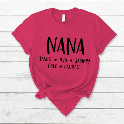 Personalized Nana Shirt, Mother's Day Gifts For Grandma