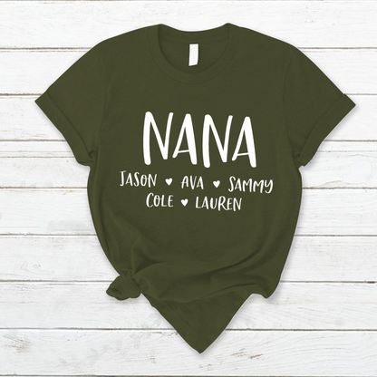 Personalized Nana Shirt, Mother's Day Gifts For Grandma