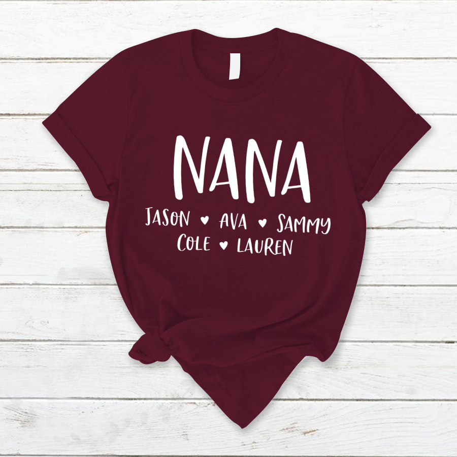 Personalized Nana Shirt, Mother's Day Gifts For Grandma