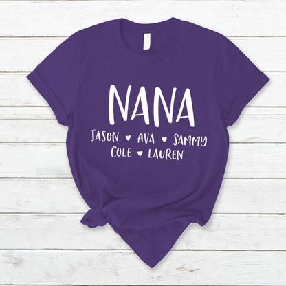 Personalized Nana Shirt, Mother's Day Gifts For Grandma