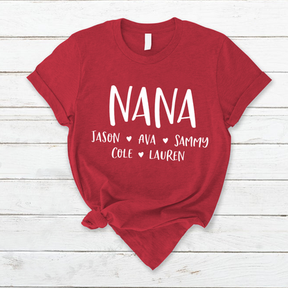 Personalized Nana Shirt, Mother's Day Gifts For Grandma