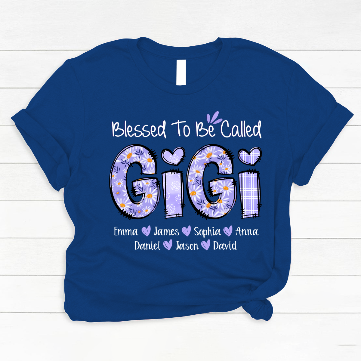 Personalized Blessed To Be Called Gigi Purple With Kids TH Classic Canvas