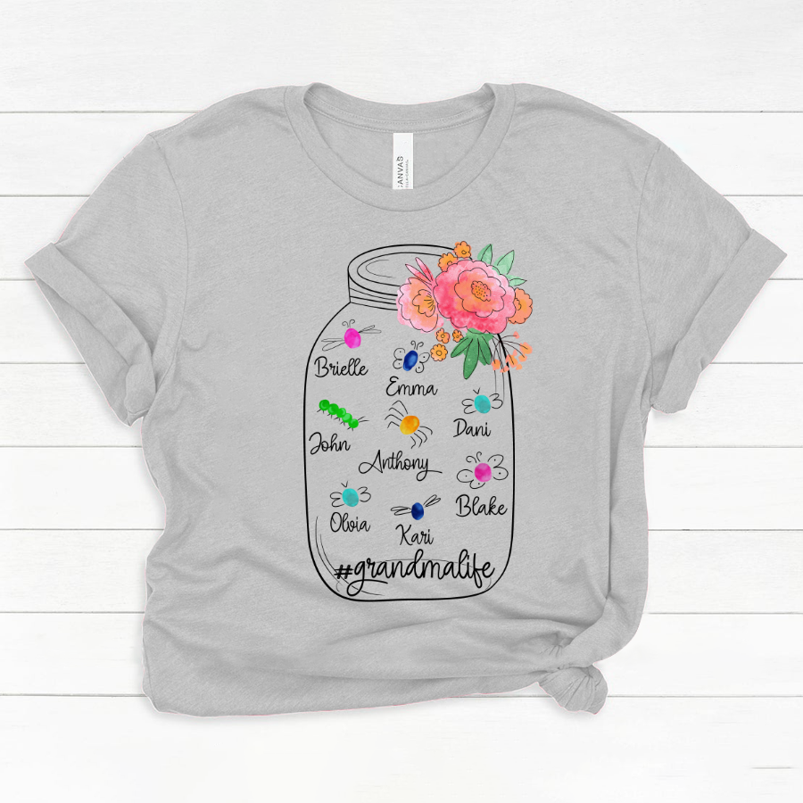 Personalized Bug Grandmlife Custom Names And Grandkids Mother's Day Classic Canvas