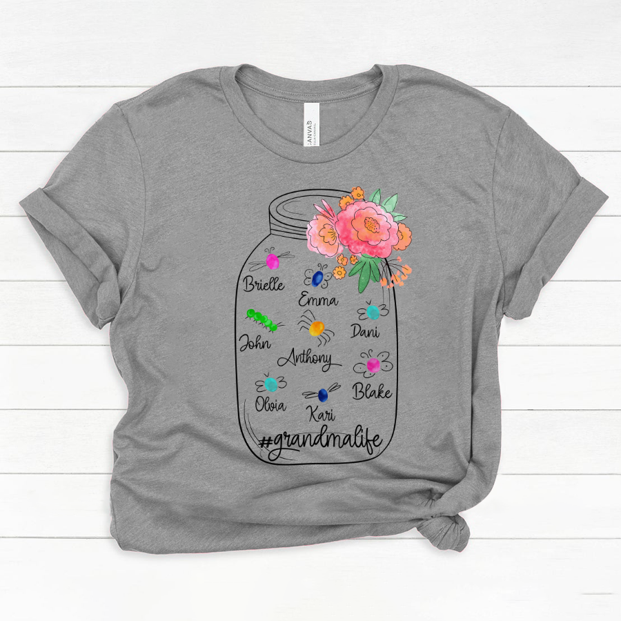 Personalized Bug Grandmlife Custom Names And Grandkids Mother's Day Classic Canvas