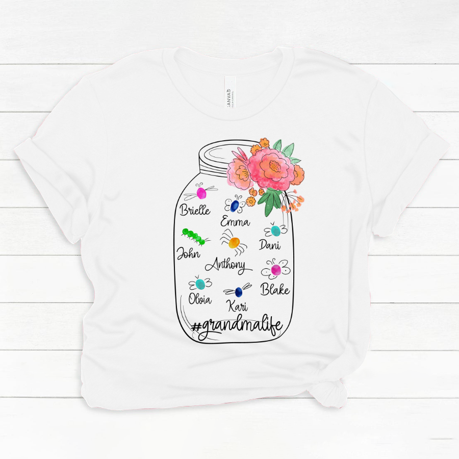 Personalized Bug Grandmlife Custom Names And Grandkids Mother's Day Classic Canvas