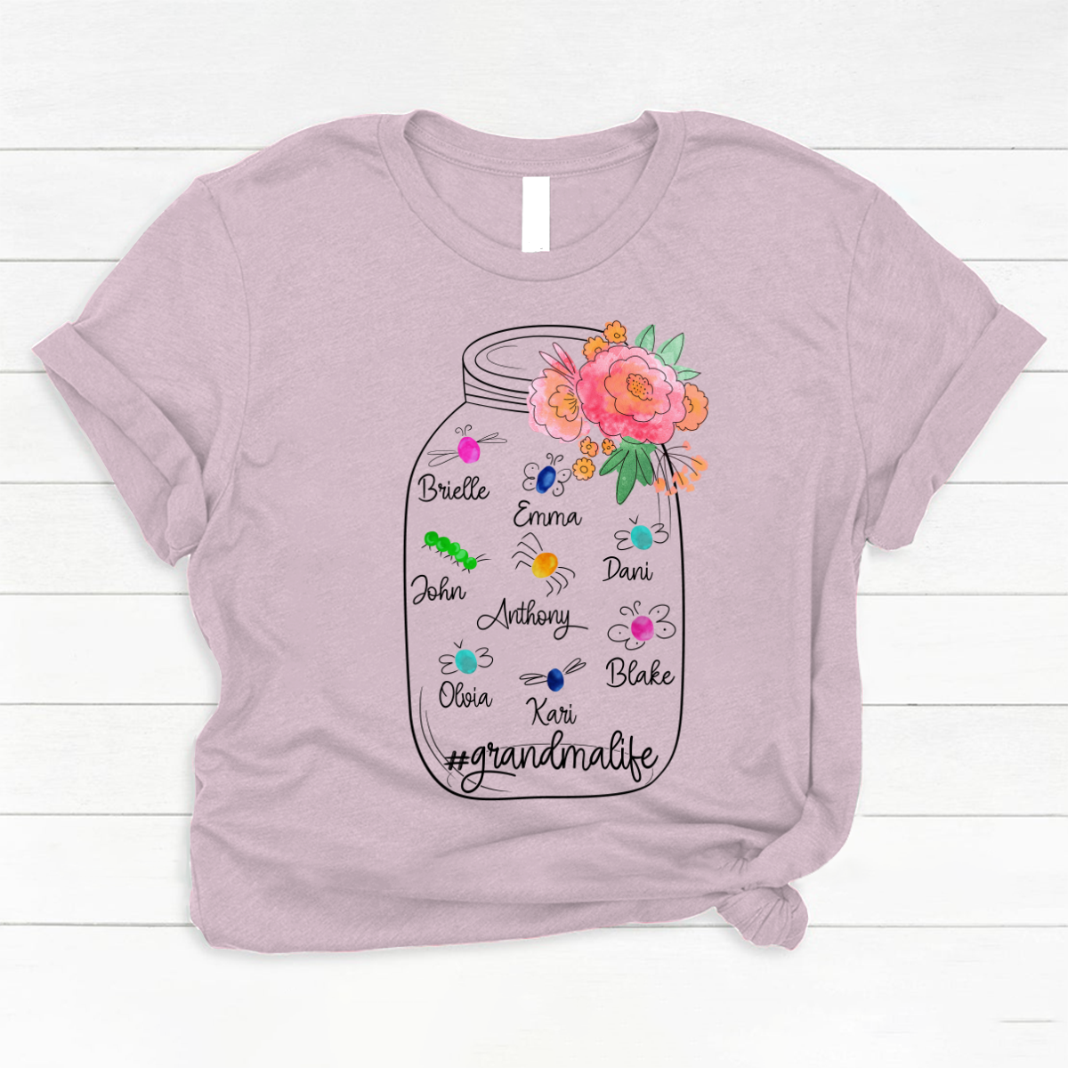 Personalized Bug Grandmlife Custom Names And Grandkids Mother's Day Classic Canvas