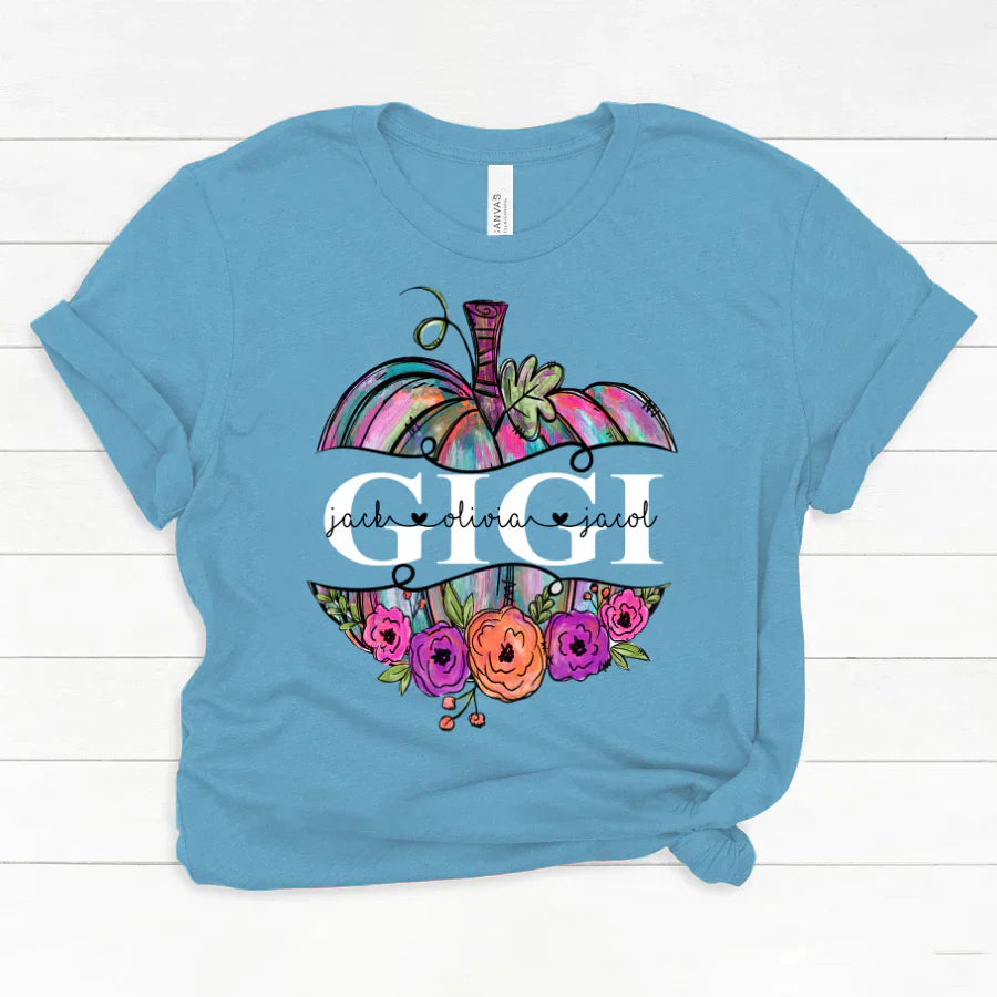 Personalized Gigi Painted Pumpkin 2022 Classic Canvas