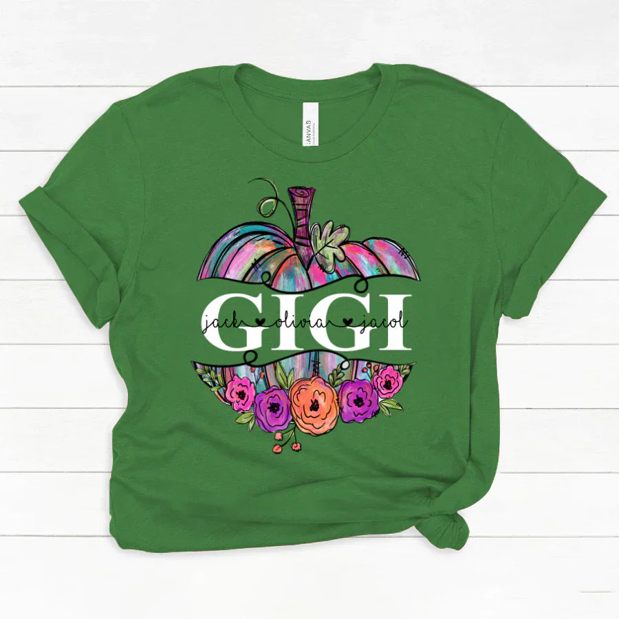 Personalized Gigi Painted Pumpkin 2022 Classic Canvas
