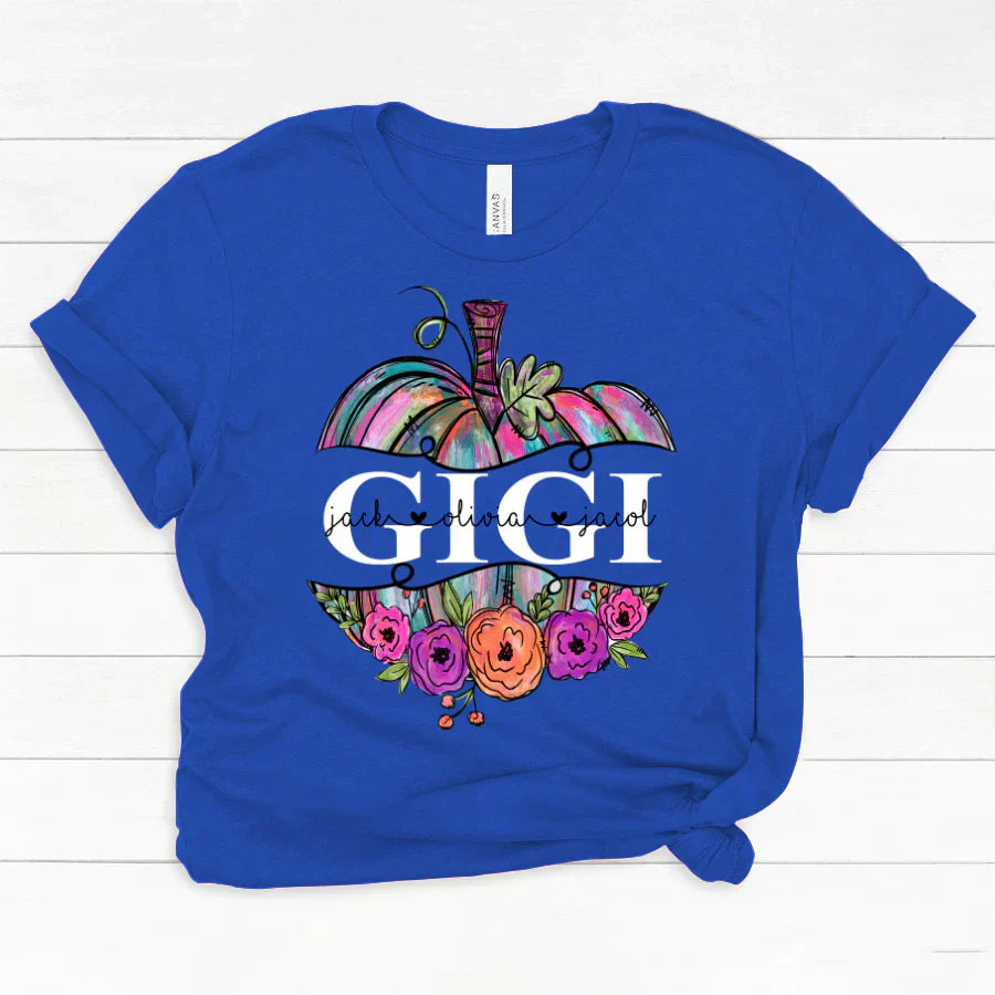 Personalized Gigi Painted Pumpkin 2022 Classic Canvas