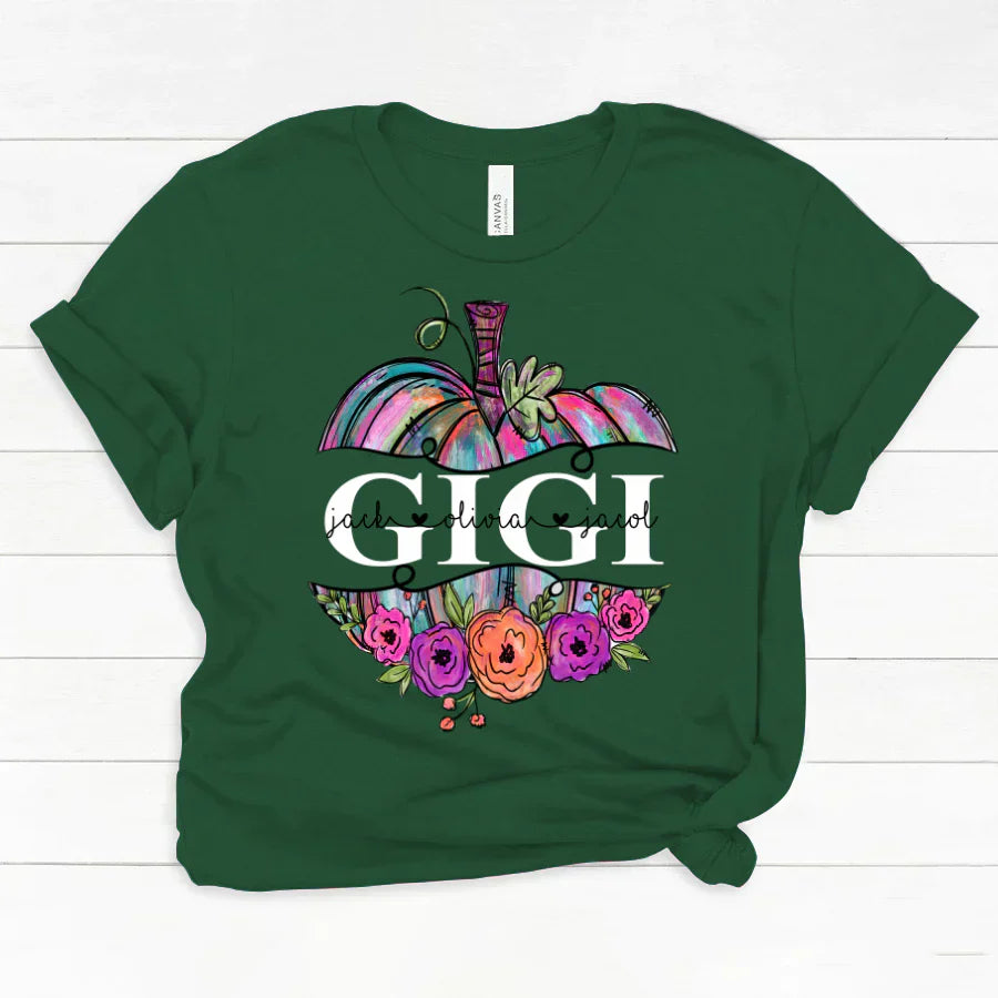 Personalized Gigi Painted Pumpkin 2022 Classic Canvas