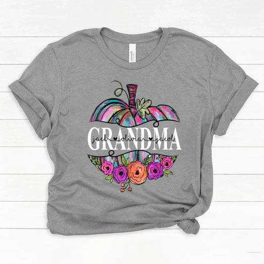 Personalized Grandma Painted Pumpkin 2022 Classic Canvas