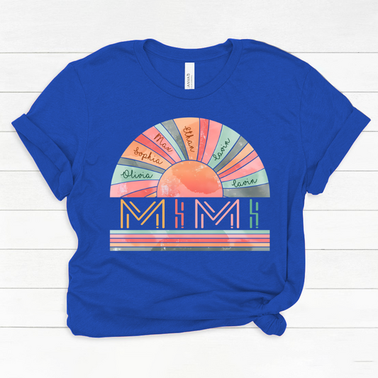 Personalized Grandma Summer Shirt, Custom Nickname Mimi, Mom, Nana Sun Summer Classic Canvas