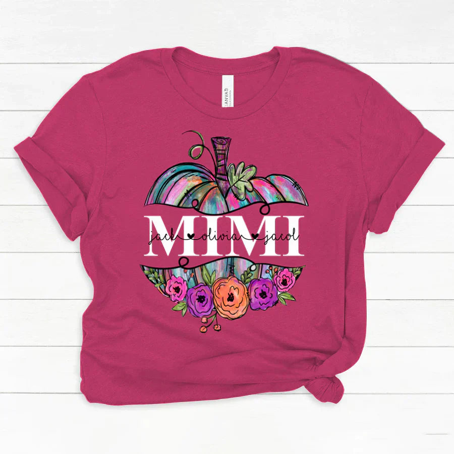 Personalized Mimi Painted Pumpkin 2022 Classic Canvas