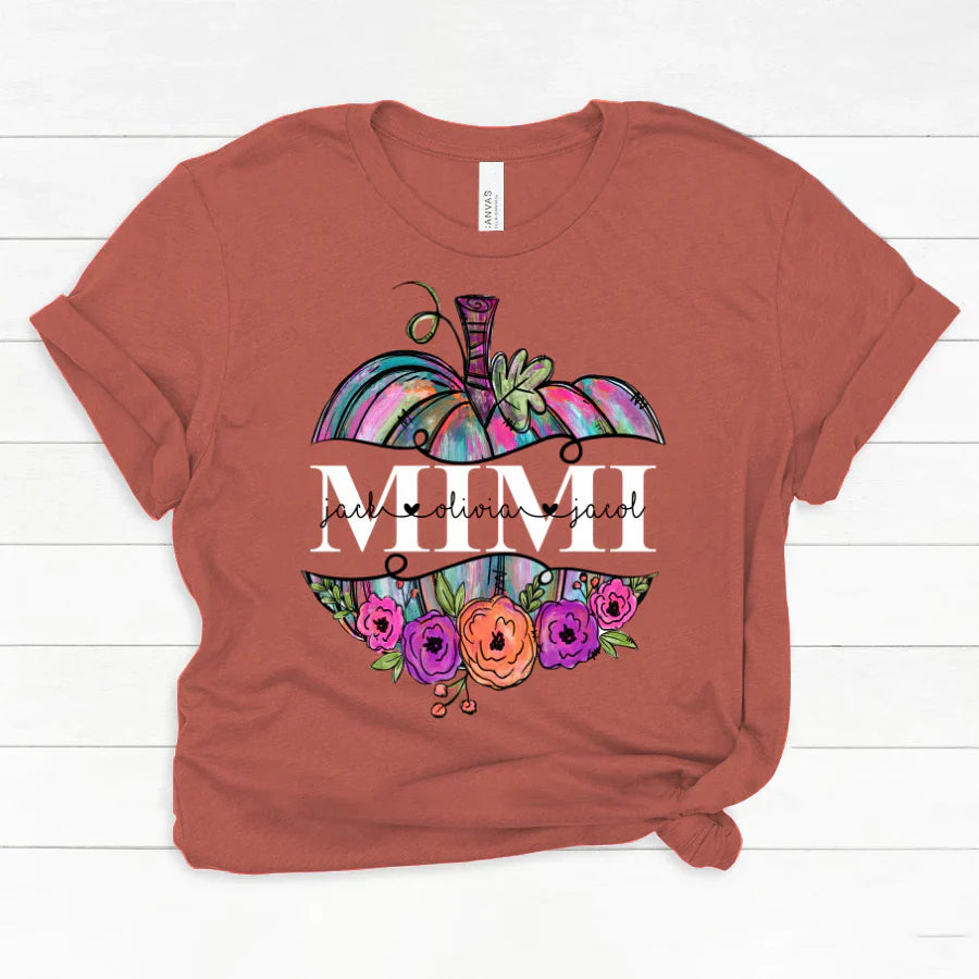 Personalized Mimi Painted Pumpkin 2022 Classic Canvas