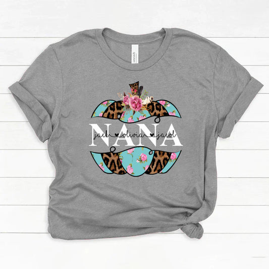 Personalized Nana Pumpkin Flower 2022 Classic Canvas