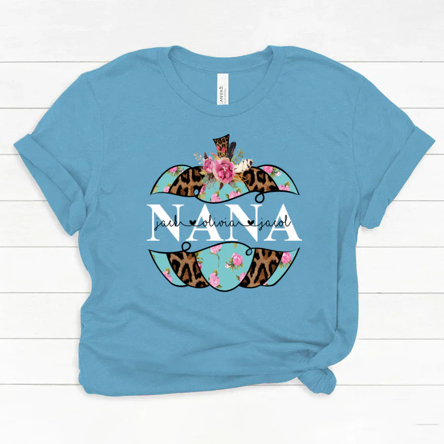 Personalized Nana Pumpkin Flower 2022 Classic Canvas