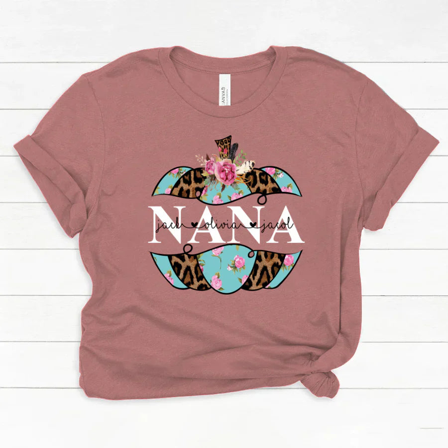 Personalized Nana Pumpkin Flower 2022 Classic Canvas