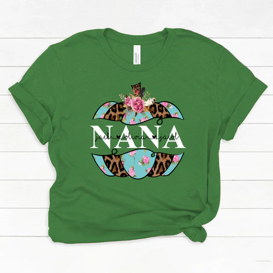 Personalized Nana Pumpkin Flower 2022 Classic Canvas