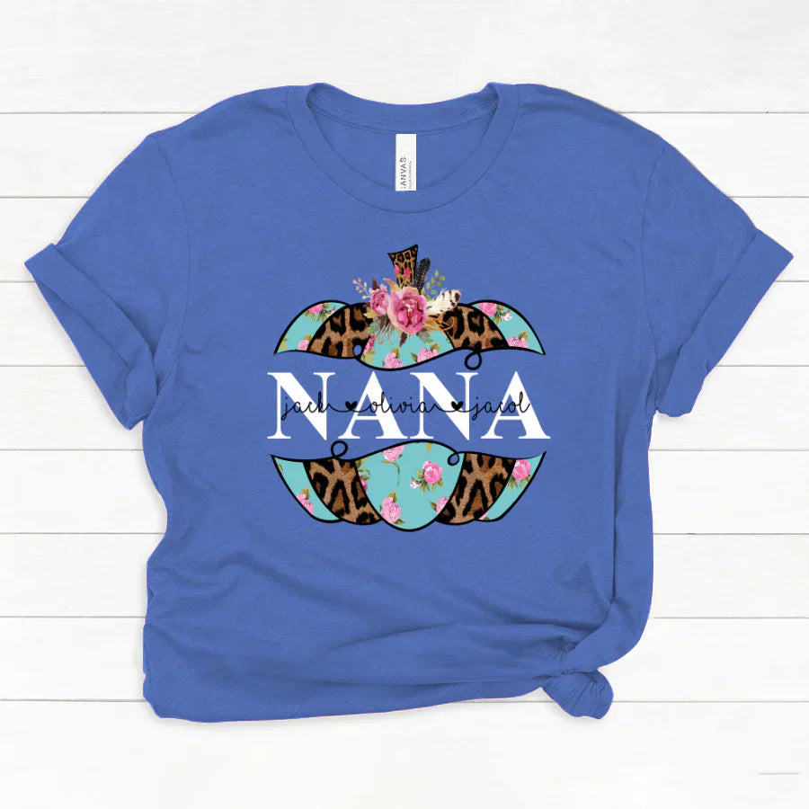 Personalized Nana Pumpkin Flower 2022 Classic Canvas
