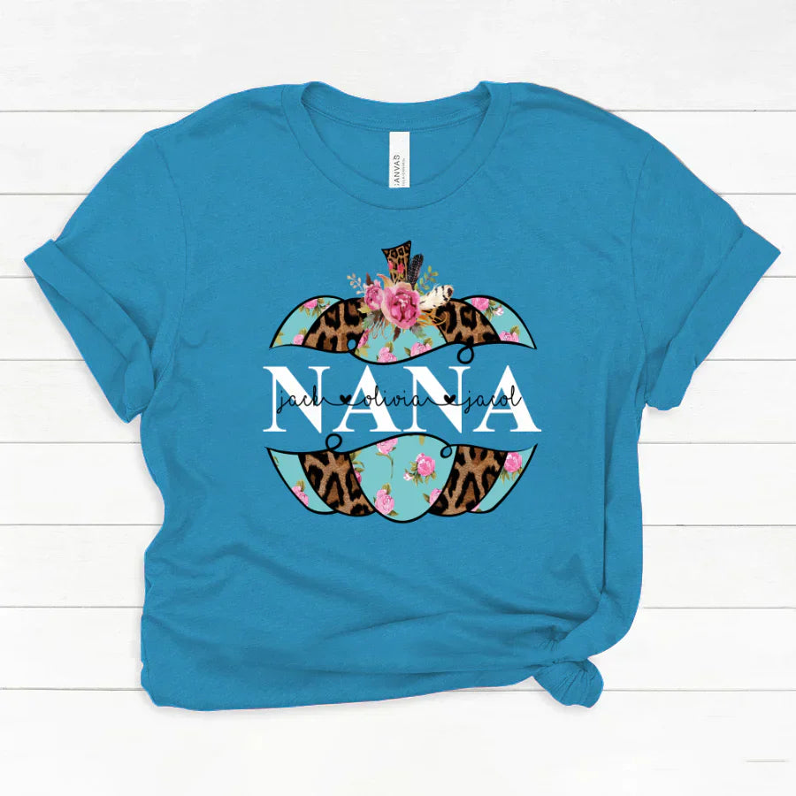 Personalized Nana Pumpkin Flower 2022 Classic Canvas