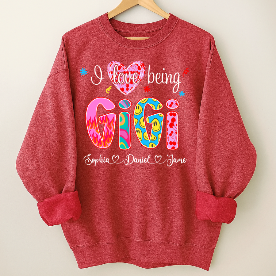 Preppy Trendy Gigi I Love Being Gigi And Grandkids Shirt