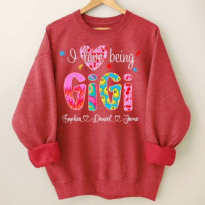 Preppy Trendy Gigi I Love Being Gigi And Grandkids Shirt