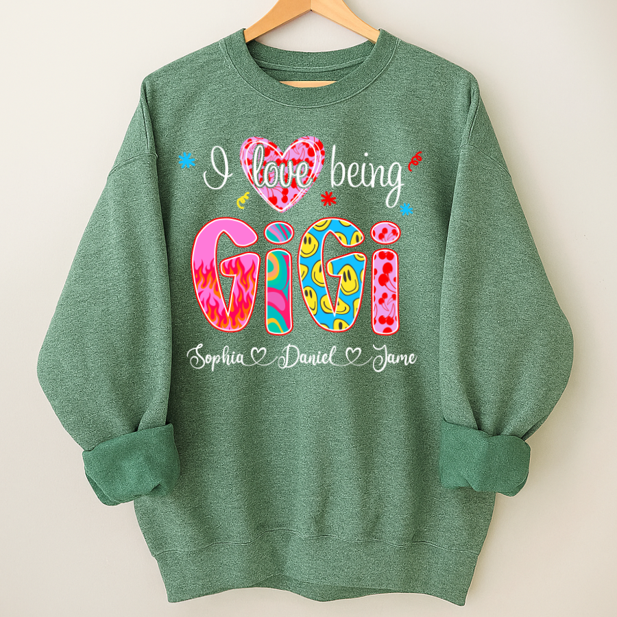Preppy Trendy Gigi I Love Being Gigi And Grandkids Shirt