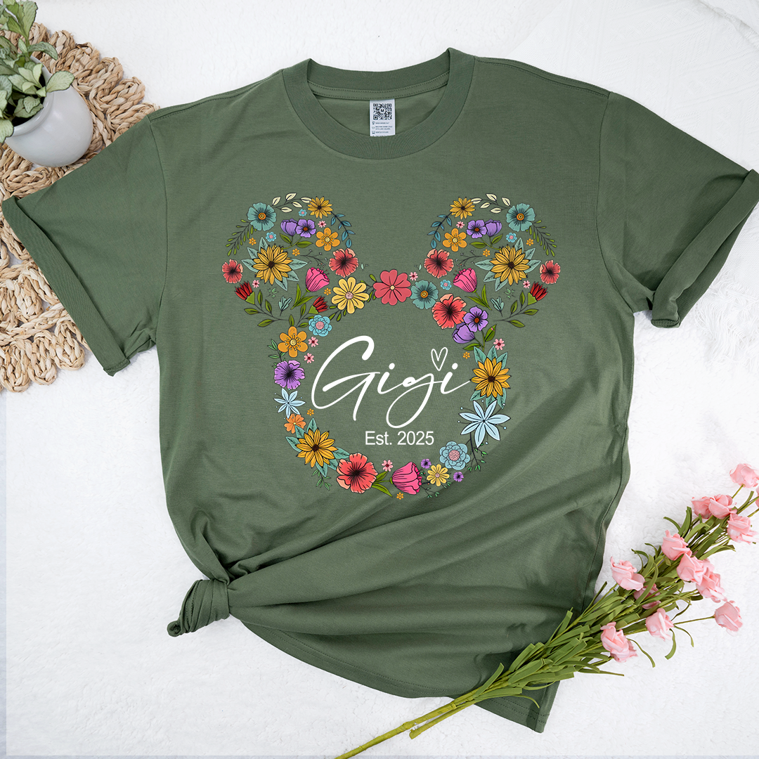 Test Custom Gigi Floral Mother's Day Gift Shirt