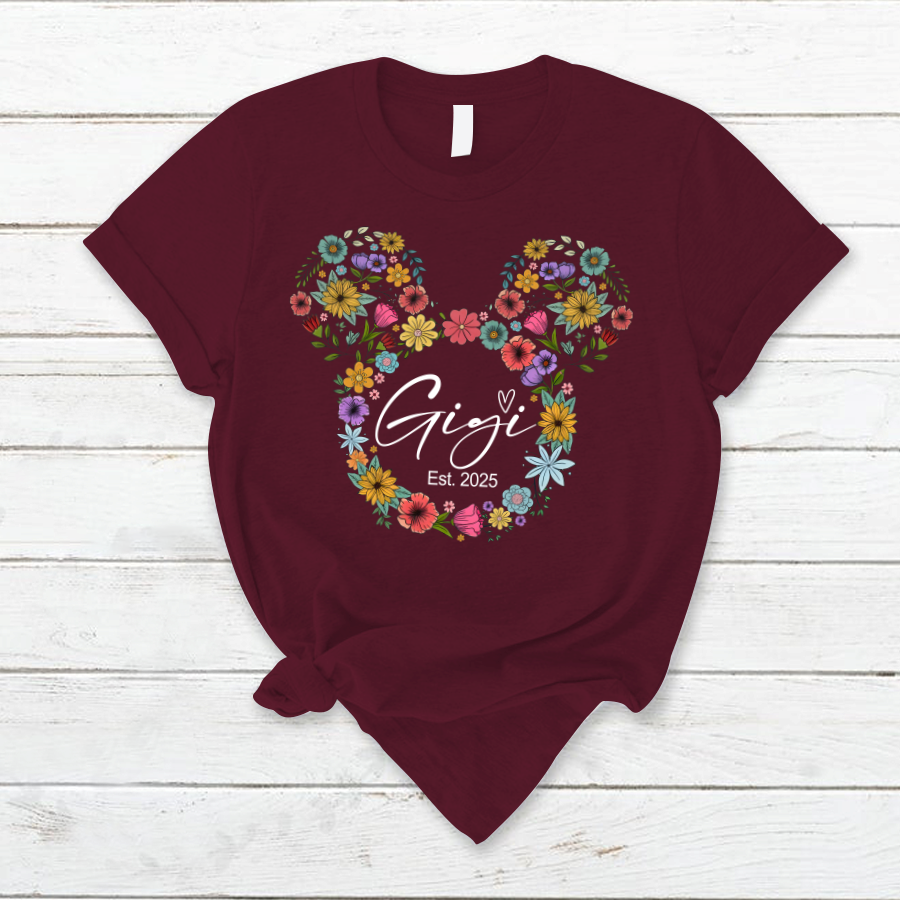 Test Custom Gigi Floral Mother's Day Gift Shirt