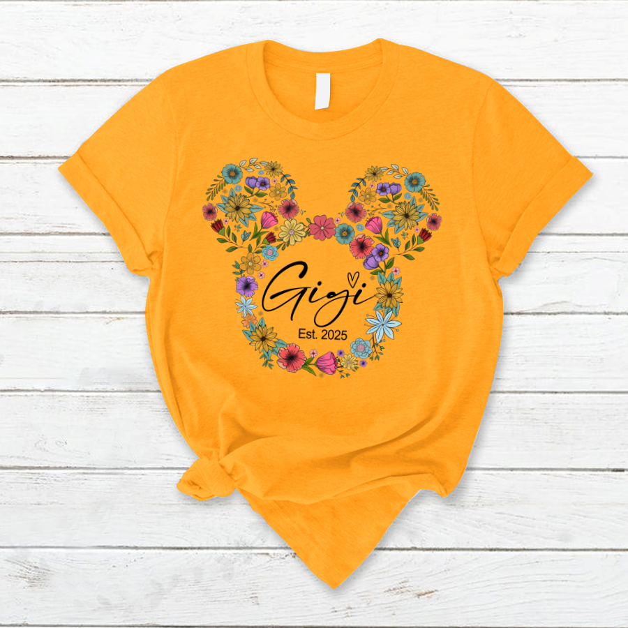 Test Custom Gigi Floral Mother's Day Gift Shirt