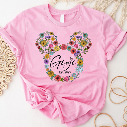 Test Custom Gigi Floral Mother's Day Gift Shirt