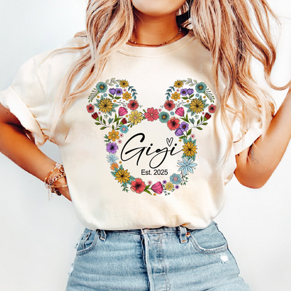 Test Custom Gigi Floral Mother's Day Gift Shirt