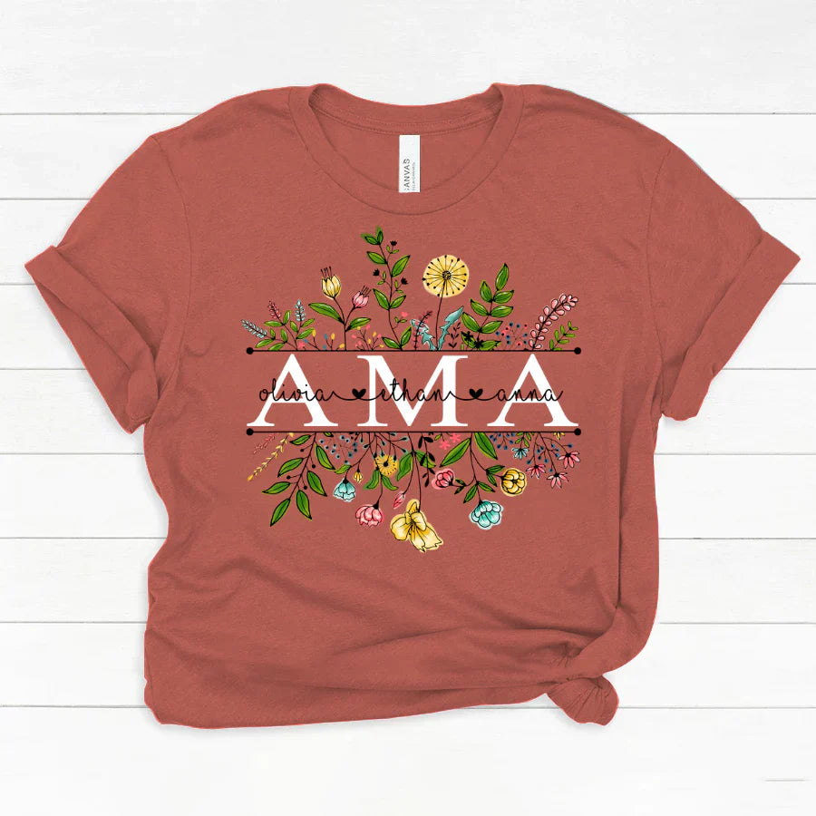 Wildflowers Ama And Grandkids Classic Canvas