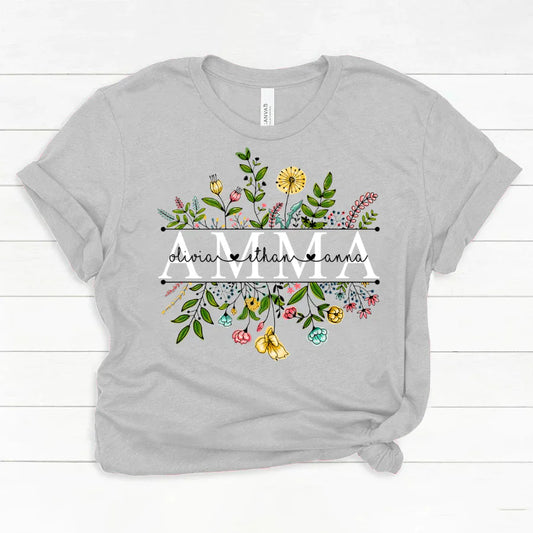 Wildflowers Amma And Grandkids Classic Canvas
