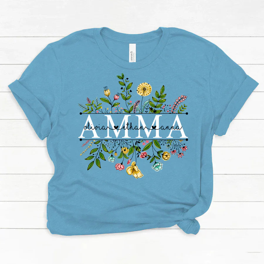 Wildflowers Amma And Grandkids Classic Canvas