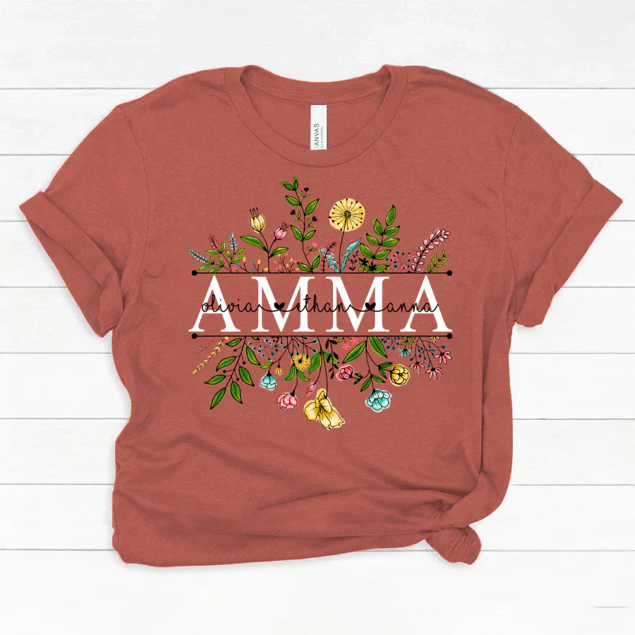 Wildflowers Amma And Grandkids Classic Canvas
