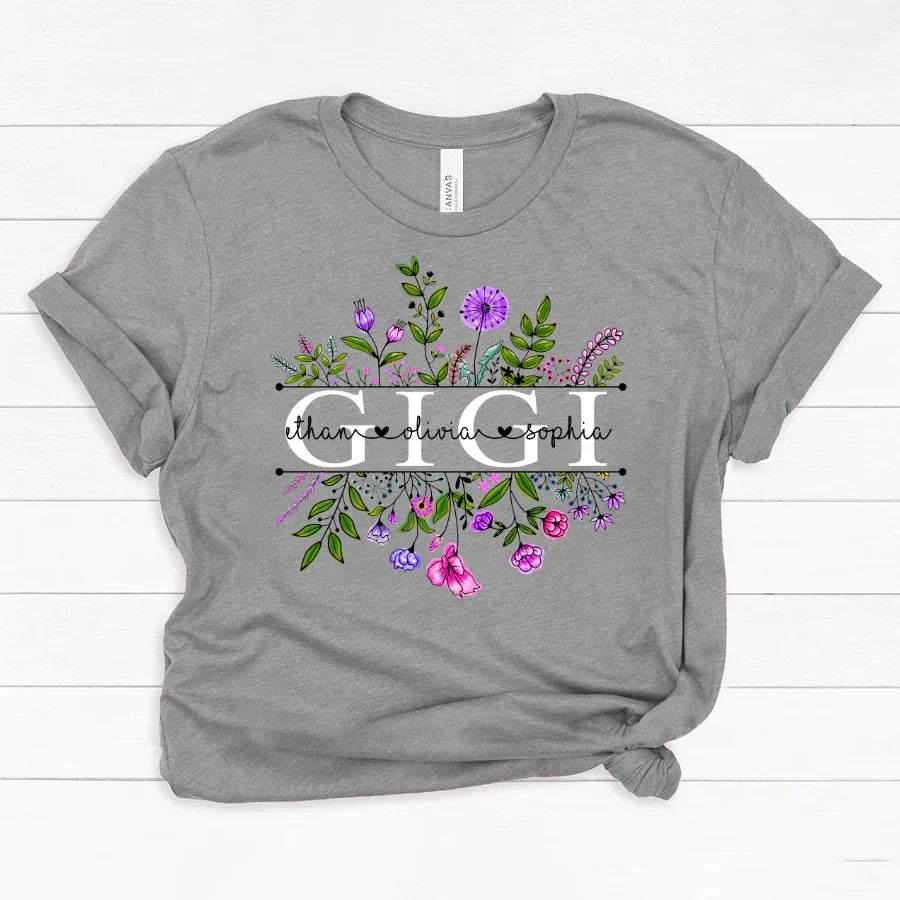 Wildflowers Gigi And Grandkids Watercolor Classic Canvas