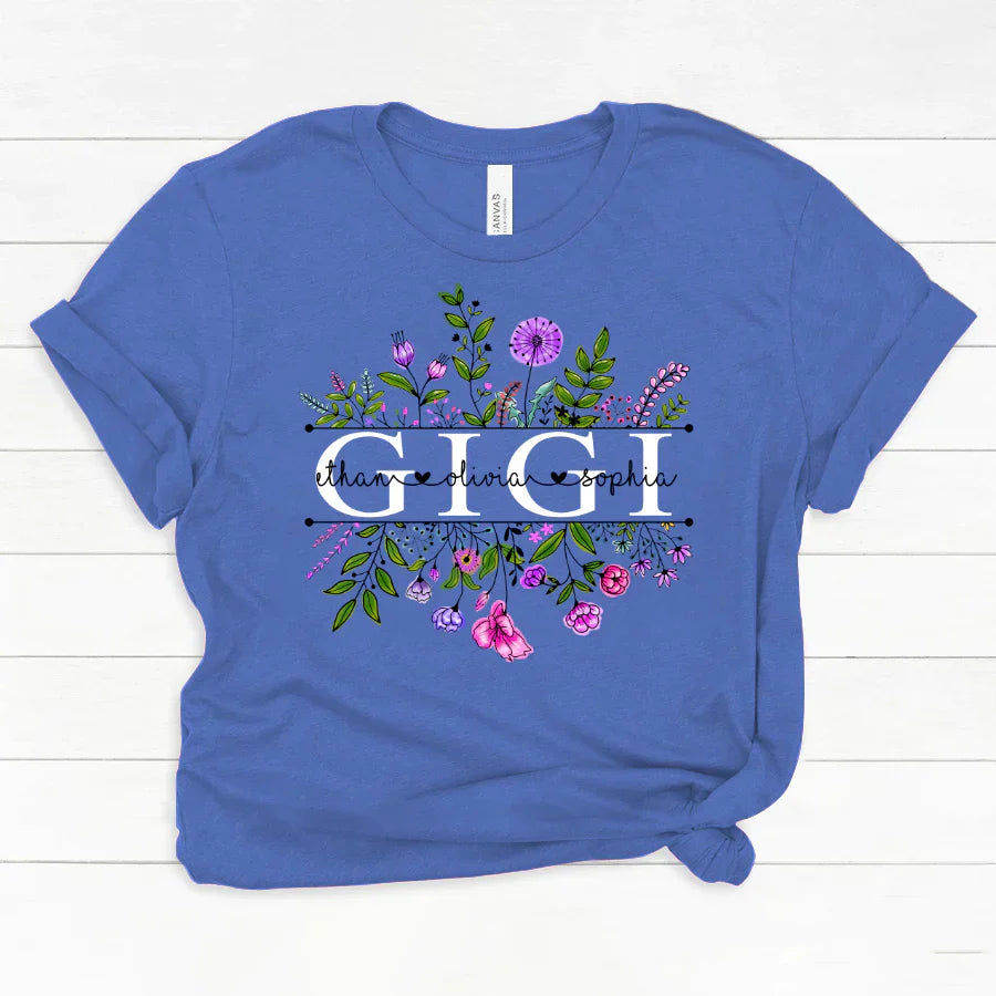 Wildflowers Gigi And Grandkids Watercolor Classic Canvas