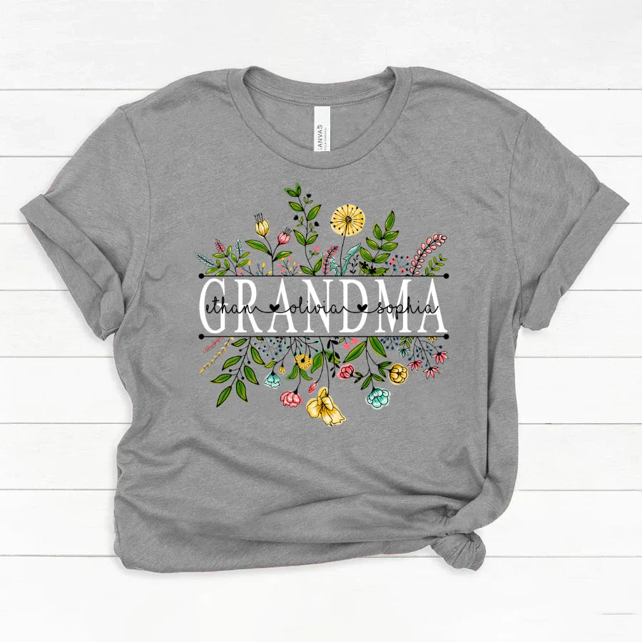 Wildflowers Grandma And Grandkids Classic Canvas