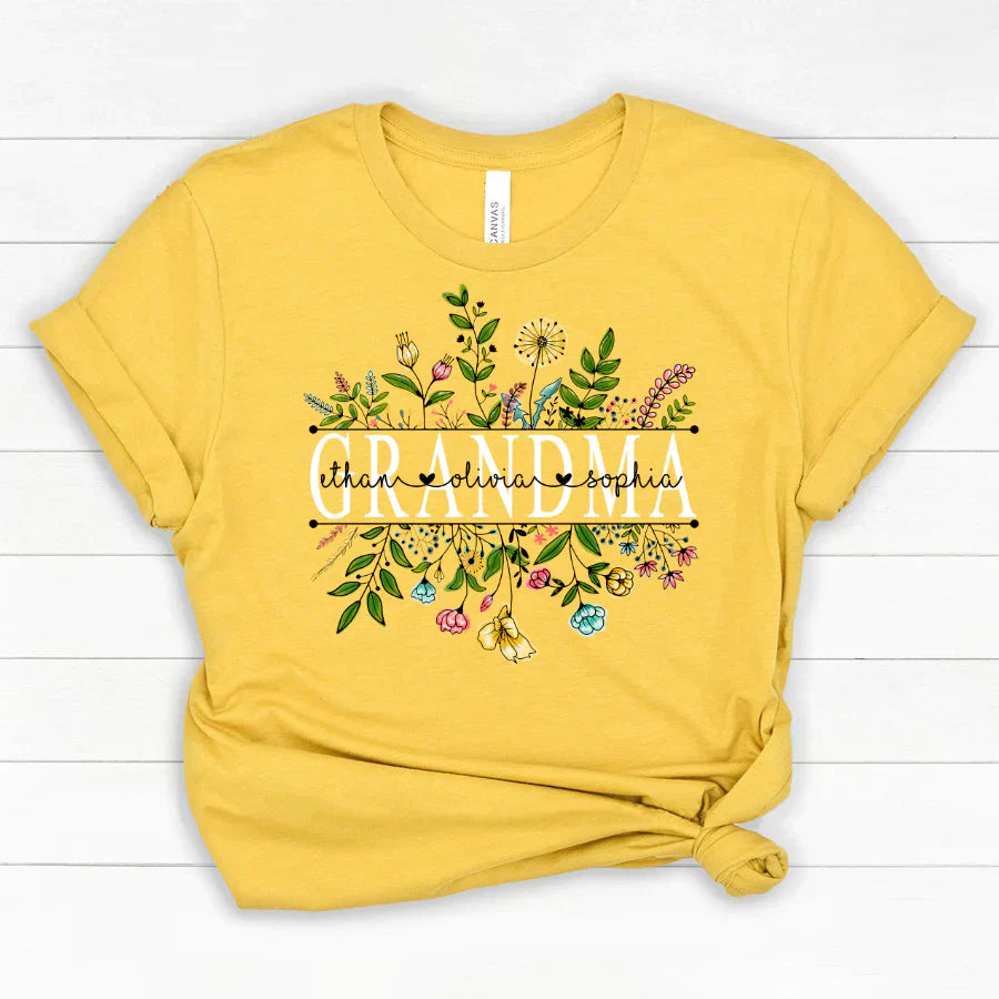 Wildflowers Grandma And Grandkids Classic Canvas